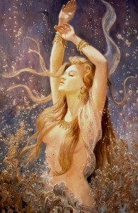 Aphrodite (Venus) Greek Goddess underwater - Art Picture