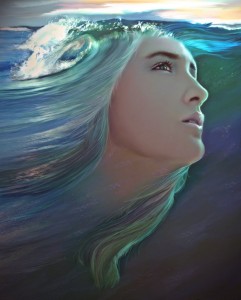 Aphrodite Rising from the sea - Art Picture by TheArtistDarklady