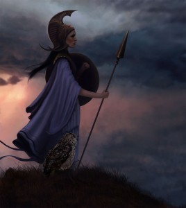 Athena (Minerva) Greek Goddess - Art Picture by J Rickey