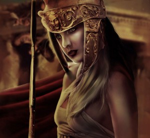 Athena (Minerva) Greek Goddess - Art Picture by Valeskamoura
