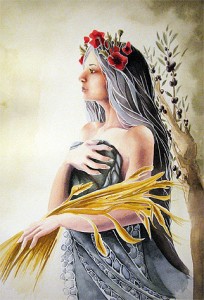 Demeter (Ceres) Greek Goddess - Art Picture by Natalie Busutti