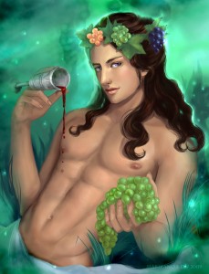 Dionysus (Bacchus) Greek God - Art Picture by Marizano