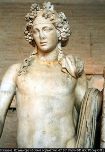 Greek God Dionysus (Bacchus) Statue, a Roman copy of a Hellenistic original - Photo by Maicar Forlag