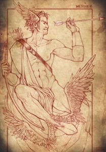 Hermes (Mercury) Greek God - Art Picture by Stregatto10