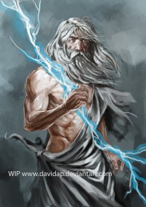 Zeus (Jupiter) Greek God - Art Picture by davidap