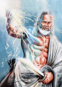 Zeus (Jupiter) Greek God - Art Picture by twynsunz